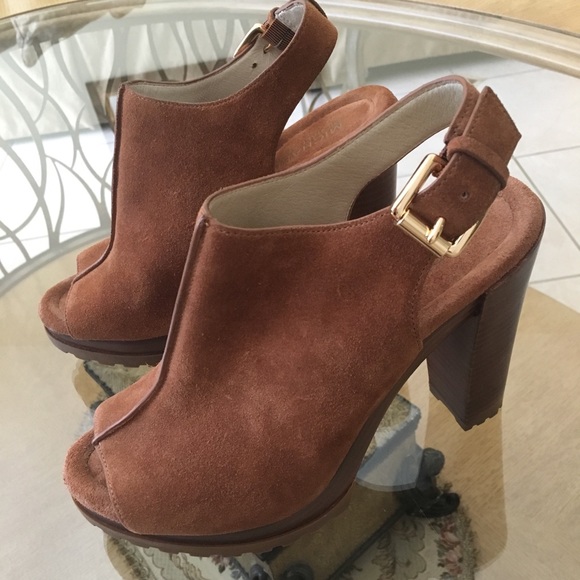 Michael Kors Shoes - Michael Kors Platform Heels Brown Suede Shoes